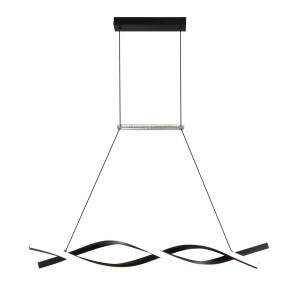 LUCIA DUE MODERN DESIGN LED LED függesztett lámpa szálcsiszolt Fekete 28W 2240LM 3000K