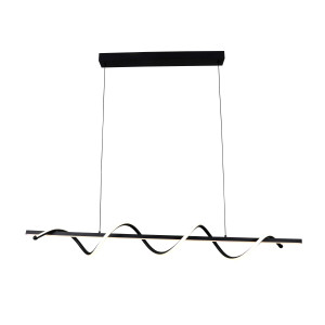 SERPENTINO MODERN DESIGN LED függesztett lámpa Szálcsiszolt Fekete 30W 2400LM 3000K