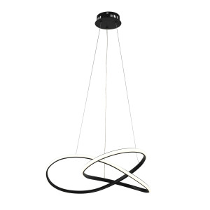 INFINITO MODERN DESIGN LED függesztett lámpa Szálcsiszolt fekete 30W 2400LM 3000K