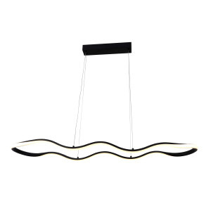 ONDE MODERN DESIGN LED függesztett lámpatest Szálcsiszolt Fekete 24W 1920LM 3000K