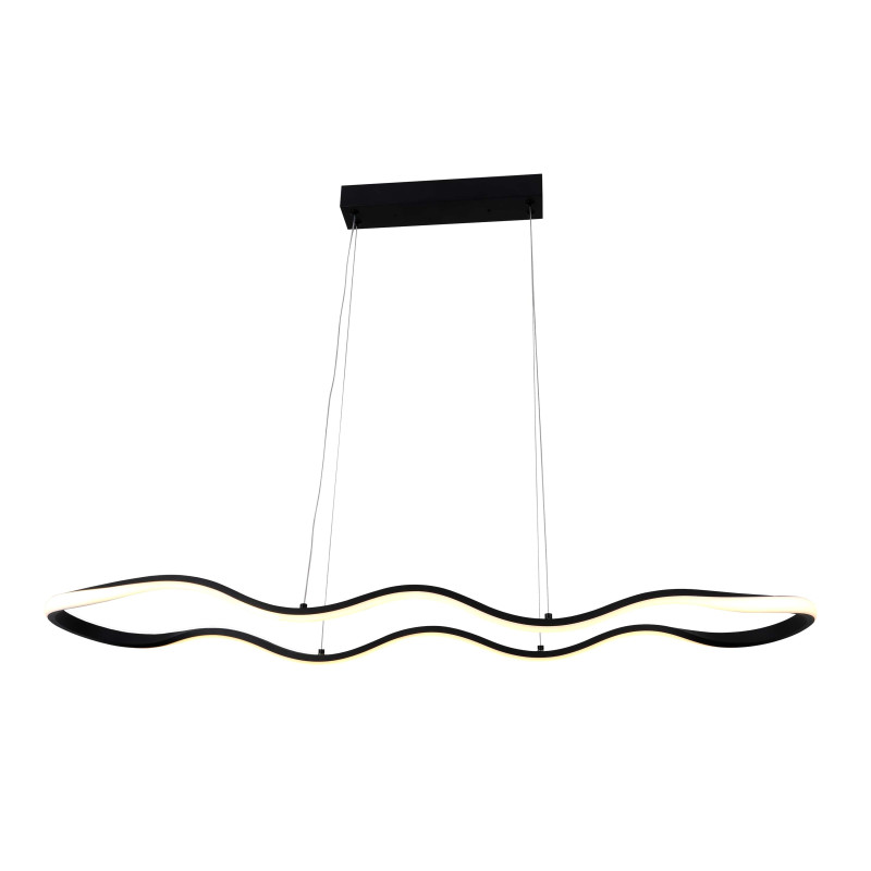 ONDE MODERN DESIGN LED függesztett lámpatest Szálcsiszolt Fekete 24W 1920LM 3000K