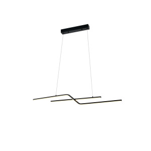 DESIGN Függesztett LED lámpa Szálcsiszolt fekete 13W 1040LM 3000K