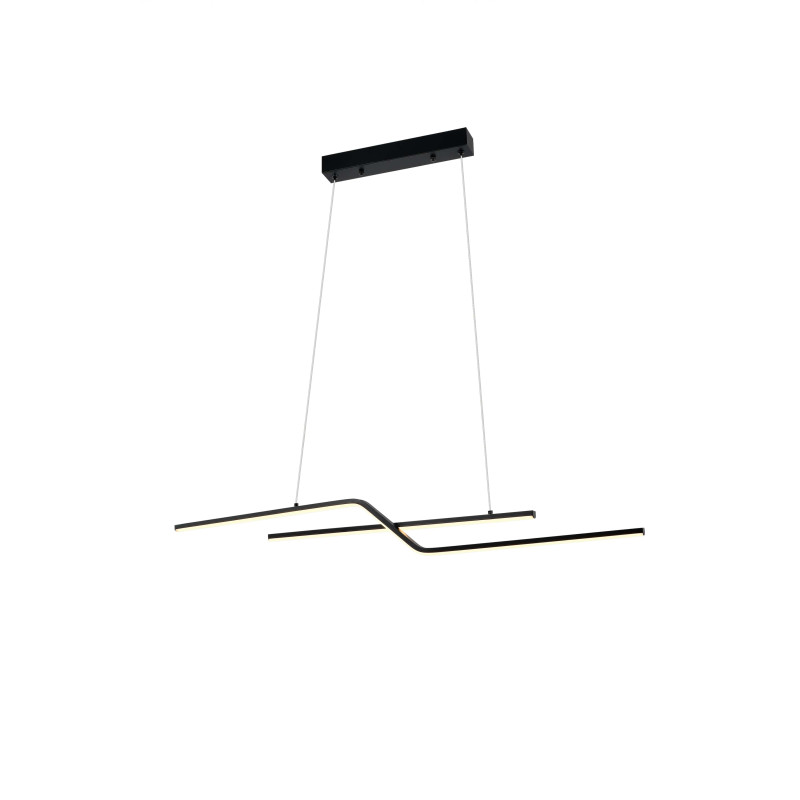 DESIGN Függesztett LED lámpa Szálcsiszolt fekete 13W 1040LM 3000K