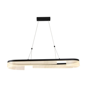 CASCADA OVAL MODERN DESIGN LED Függesztett Lámpa Szálcsiszolt fekete 30W 2400LM 3000K