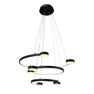 MODERN DESIGN LED három szintes függesztett lámpa Fekete 40W 3200LM 3000K