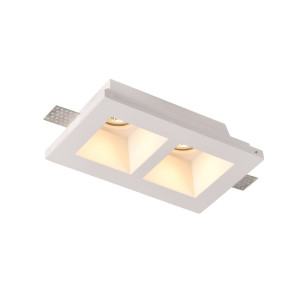CEILING FITTING TRIMLESS RECESSED GYPSUM SQUARE 2*GU10-SOCKET MAX-35W
