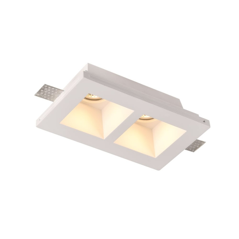 CEILING FITTING TRIMLESS RECESSED GYPSUM SQUARE 2*GU10-SOCKET MAX-35W