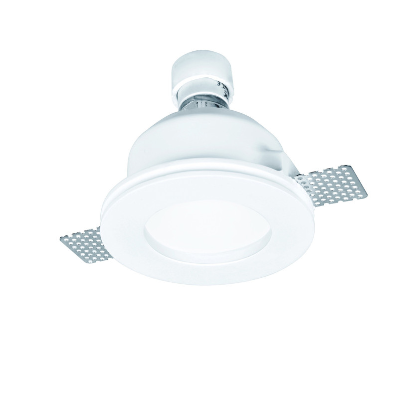 CEILING FITTING TRIMLESS RECESSED GYPSUM ROUND FROSTED GU10-SOCKET MAX-10W