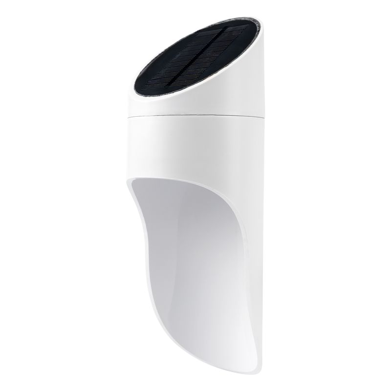 Napelemes (Szolár) LED szpot fali lámpa henger 6000K 60lm IP44 Fehér - Optonica