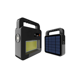 SOLAR BLUETOOTH SPEAKER+LAMP 3.7V 6AH, 3W 400LM IP44 - BLACK