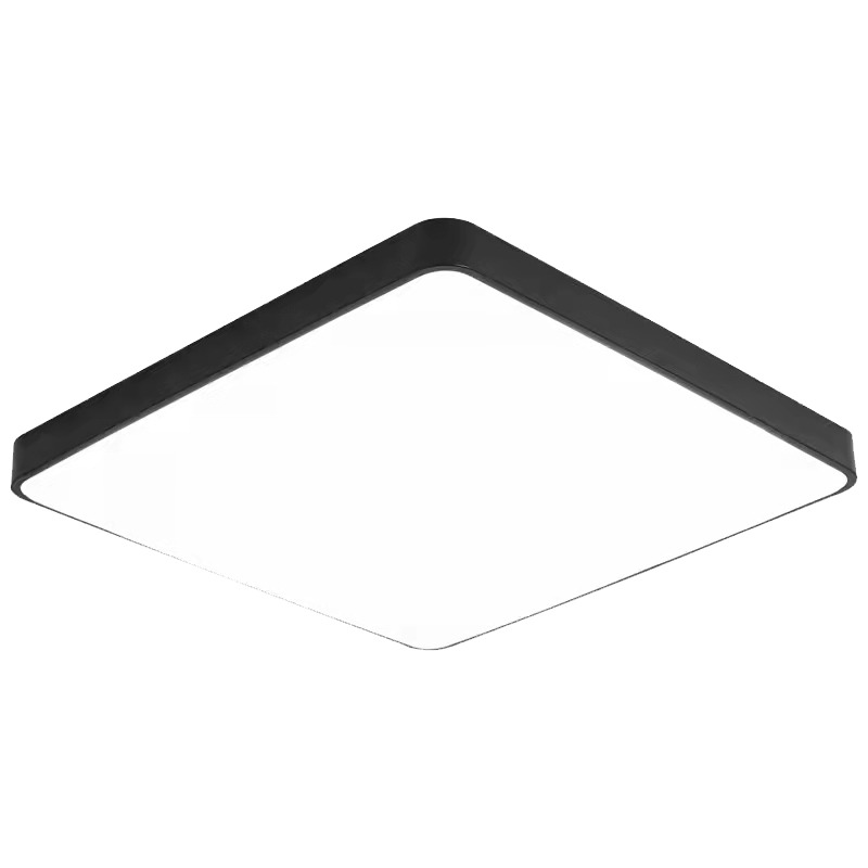 Modern négyzet alakú mennyezeti lámpa lekerekített sarkokkal LED 30Watt 2250LM 3000K Meleg fehér fényű - FEKETE