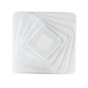 Mennyezeti LED lámpa elforgatott négyzetekkel 60x2Watt 9000LM 3000K-6000K CCT állítható fehér fénnyel