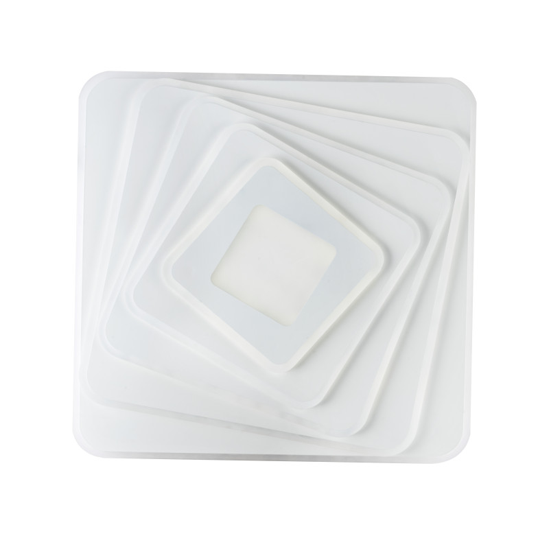 Mennyezeti LED lámpa elforgatott négyzetekkel 60x2Watt 9000LM 3000K-6000K CCT állítható fehér fénnyel