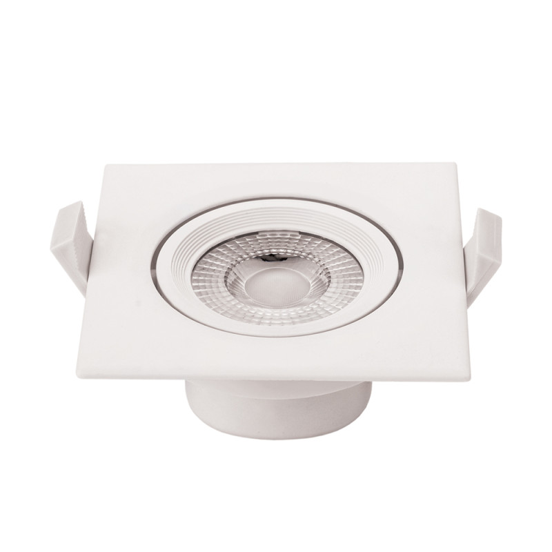 7W LED COB DOWNLIGHT SQUARE ROTATABLE AC100-240V 525LM 6000K