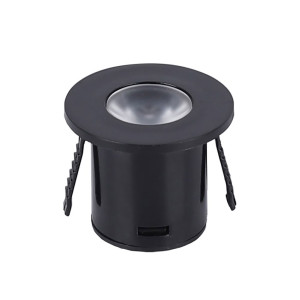 1W LED DOWNLIGHT ROUND BLACK AC220-240V 60LM 3000K