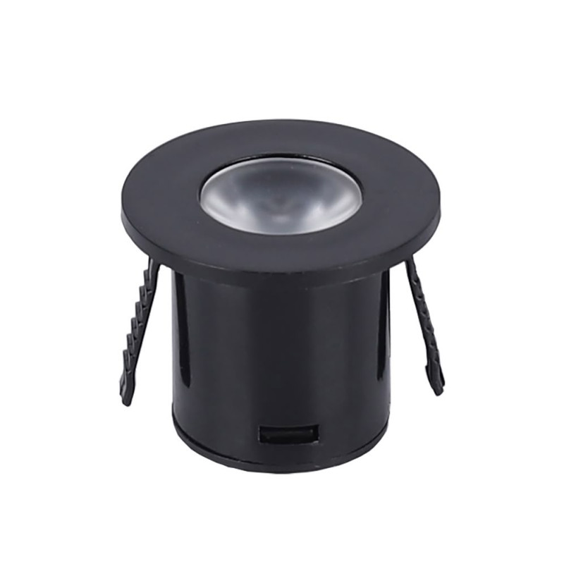 1W LED DOWNLIGHT ROUND BLACK AC220-240V 60LM 3000K