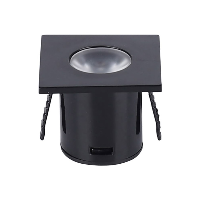 1W LED DOWNLIGHT SQUARE BLACK AC220-240V 60LM 3000K