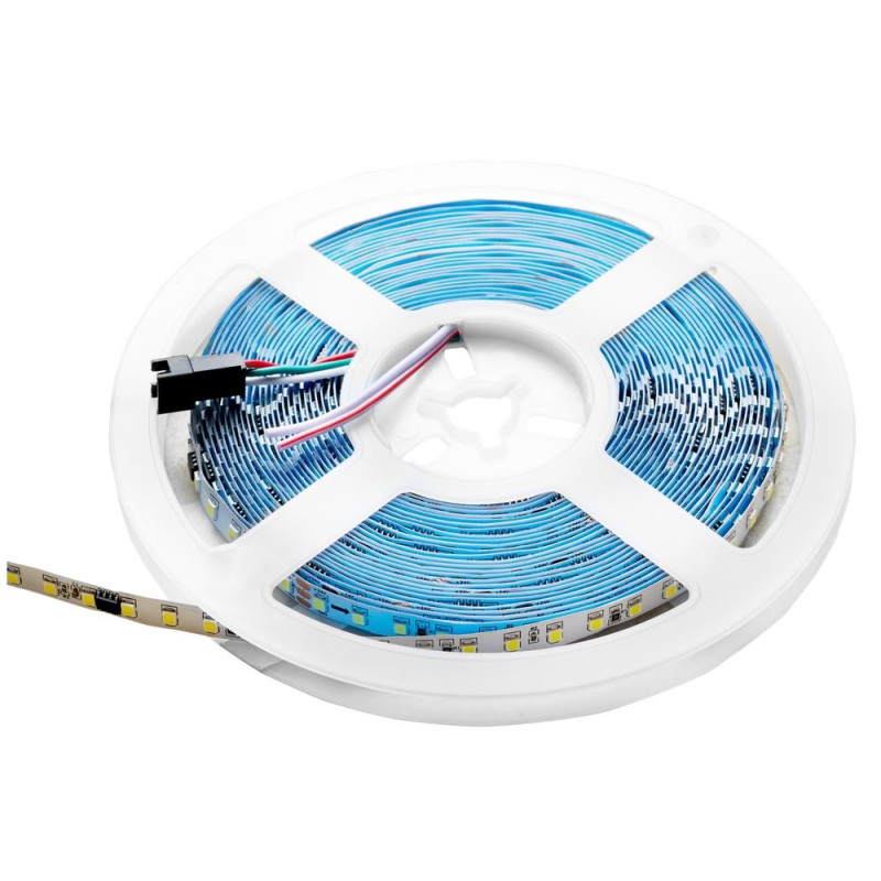 Digitális fehér LED szalag FUTÓFÉNY 4500K 24V 10W 950Lm 120 LED/m