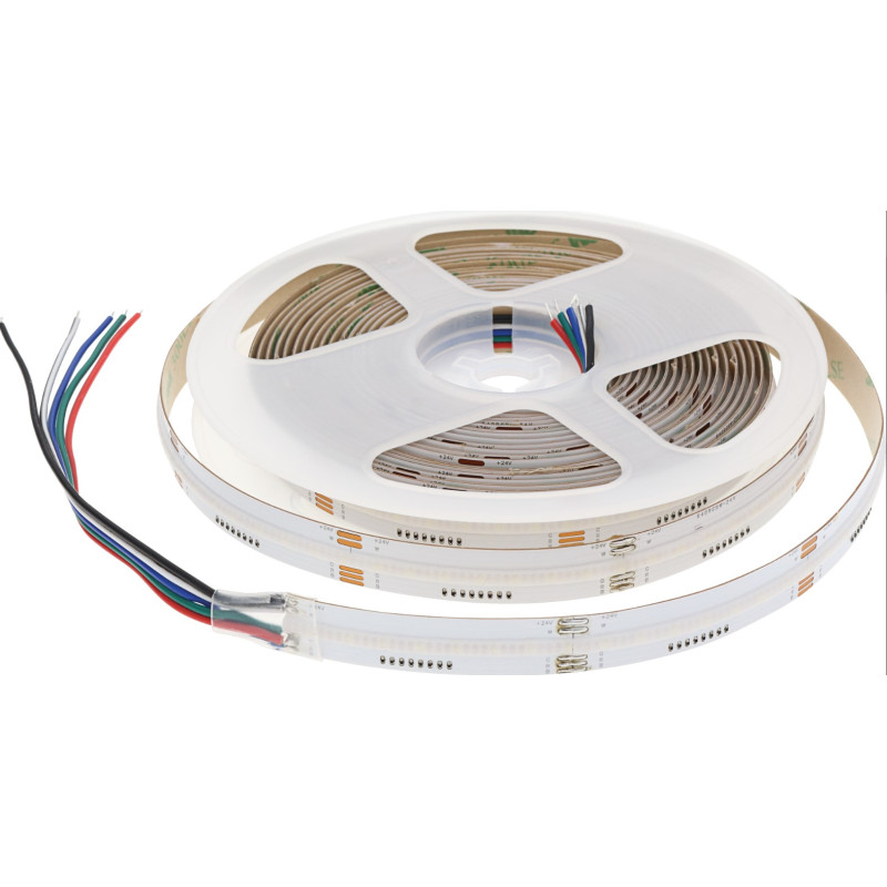 RGBW COB LED szalag (RGB+6000K) 24V 12W/m 500lm/m 640LED/m IP20