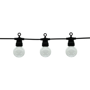 BLACK OUTDOOR STRING LIGHT WITH BULBS 2700K 10PCS/G45 IP65 8M