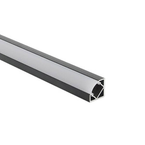 ALUMINIUM PROFILE FOR LED STRIP BLACK BODY/WHITE COVER L=2m