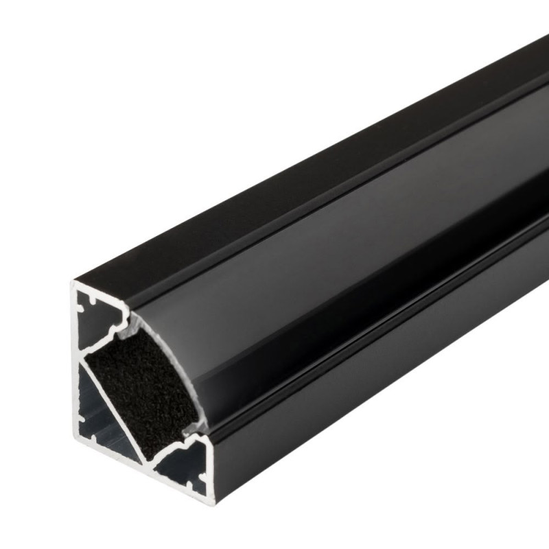 ALUMINIUM PROFILE FOR LED STRIP BLACK BODY/BLACK COVER L=2m