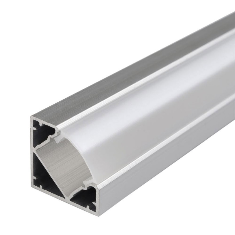 ALUMINIUM PROFILE FOR LED STRIP SILVER BODY/WHITE REFLECTOR L=2m