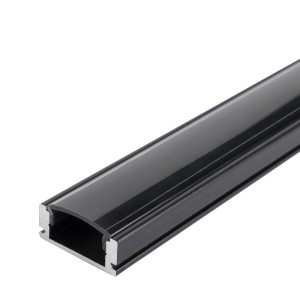 ALUMINIUM PROFILE FOR LED STRIP BLACK BODY/BLACK COVER L=2m