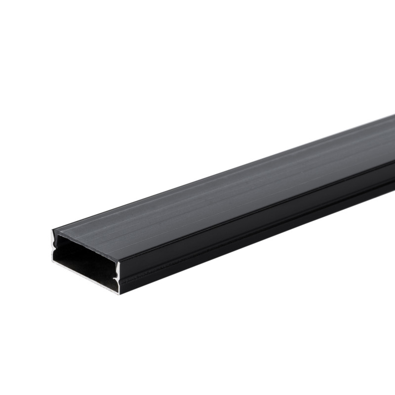 ALUMINIUM PROFILE FOR LED STRIP BLACK BODY/BLACK COVER L=2m 30x10mm