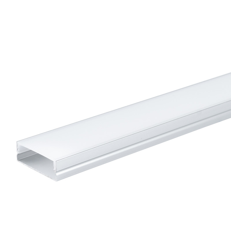 ALUMINIUM PROFILE FOR LED STRIP SILVER BODY/WHITE COVER L=2m 30x10mm