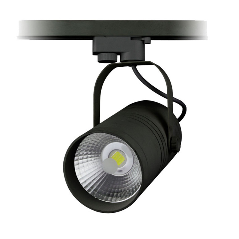 LED TRACK LIGHT 25W 110-240V COB BLACK BODY, 6000K