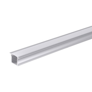 ALUMINIUM PROFILE FOR LED STRIP SILVER BODY/WHITE COVER L=2m 24x14mm
