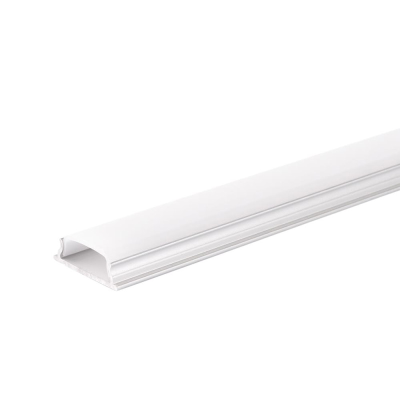 ALUMINIUM PROFILE FOR LED STRIP SILVER BODY/WHITE COVER L=2m 18x06mm