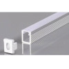 ALUMINIUM PROFILE FOR LED STRIP SILVER BODY/WHITE COVER L=2m 7.8x9mm - 5mm