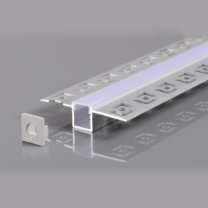 ALUMINIUM PROFILE FOR LED STRIP GRAY BODY/WHITE COVER L=2m 56x15x15mm