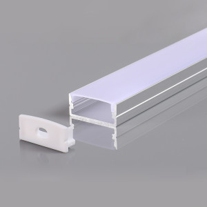 ALUMINIUM PROFILE FOR LED STRIP GRAY BODY/WHITE COVER L=2m 23.5x10x21.5mm