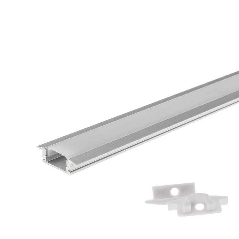 ALUMINIUM PROFILE FOR LED STRIP GRAY 6 mm L=2m - BUILT-IN