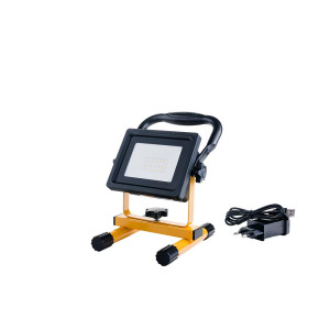 20W LED PORTABLE RECHARGEABLE SMD FLOODLIGHT 1200LM 6000K - IP44