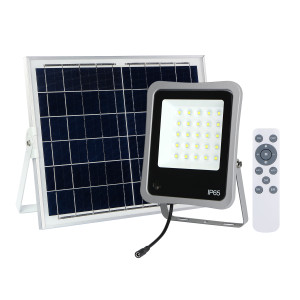 Napelemes Nagyfényáramú LED Reflektor Távirányítóval 6W 400Lm 6000K 3.2V/5Ah - GYORSTÖLTÉS