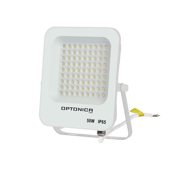 Optonica LED SMD Reflektor fehér színben és vezetékkel 50W 4500lm 6000K Hideg Fehér