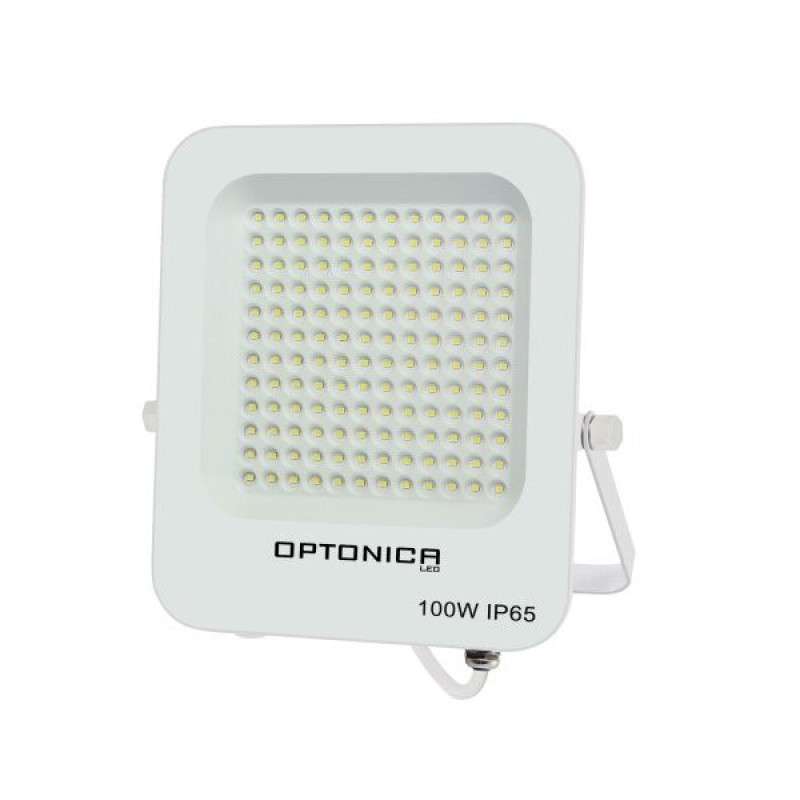 Optonica LED SMD Reflektor fehér színben és vezetékkel 100W 9000lm 6000K Hideg Fehér