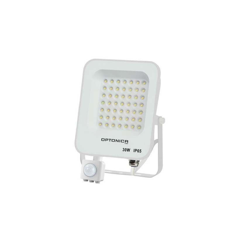 LED SMD FLOODLIGHT WHITE 30W 2700LM AC220-240V 90° IP65 6000K + SENSOR