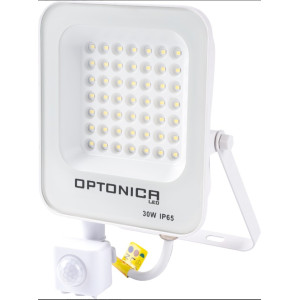Optonica LED mozgásérzékelős reflektor 30W 4500K 2700lm IP65 Fehér