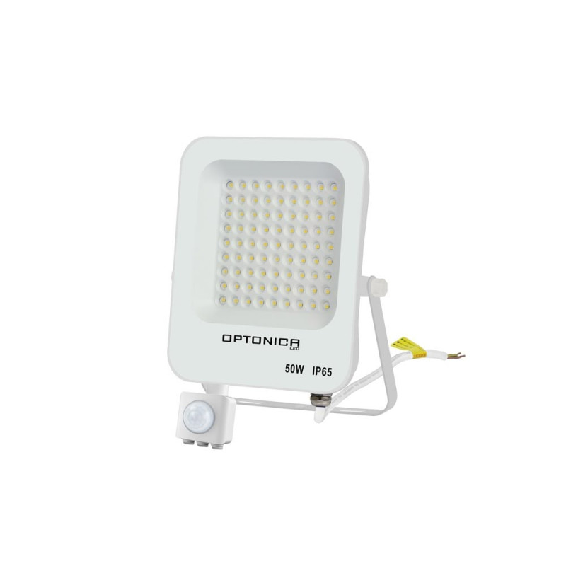 LED SMD FLOODLIGHT WHITE 50W 4500LM AC220-240V 90° IP65 4500K + SENSOR