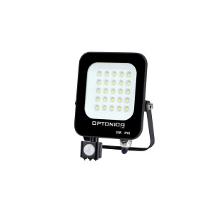 LED SMD FLOODLIGHT BLACK 20W 1800LM AC220-240V 90° IP65 2700K + SENSOR