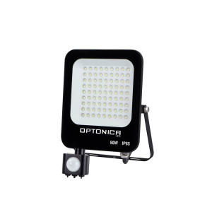 LED SMD FLOODLIGHT BLACK 50W 4500LM AC220-240V 90° IP65 6000K + SENSOR