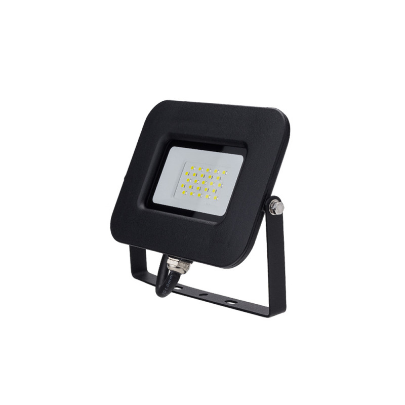 LED SMD FLOODLIGHT BLACK EPISTAR 20W AC170-265V 150° IP65 6000K 70CM CABLE