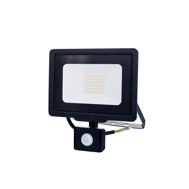 Optonica LED Reflektor mozgásérzékelős hideg fehér 30W 6000K 2400lm fekete