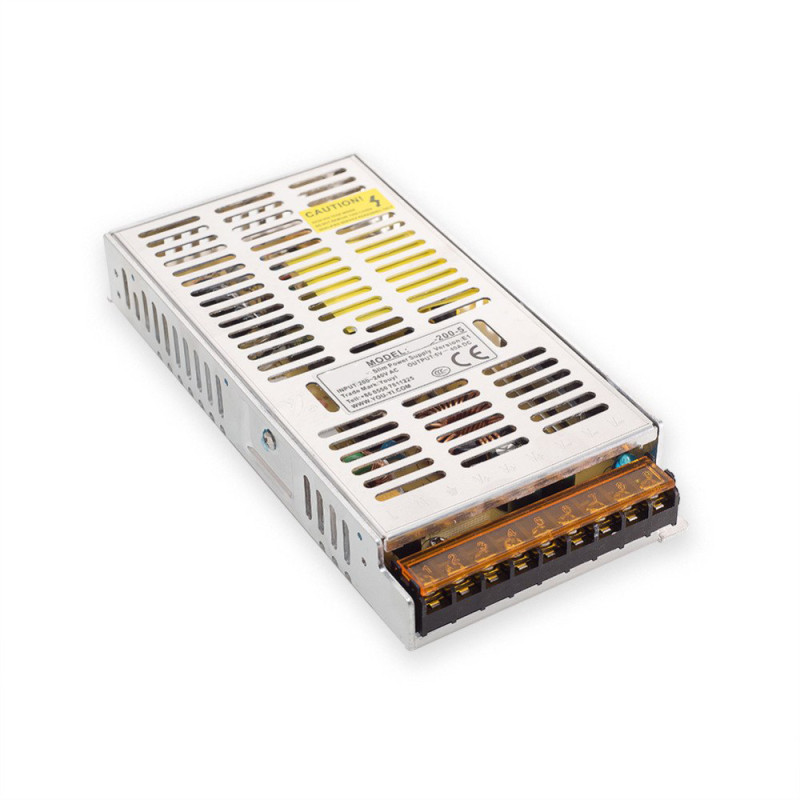 LED STRIP POWER SUPPLY 200W 5V 40A - METAL
