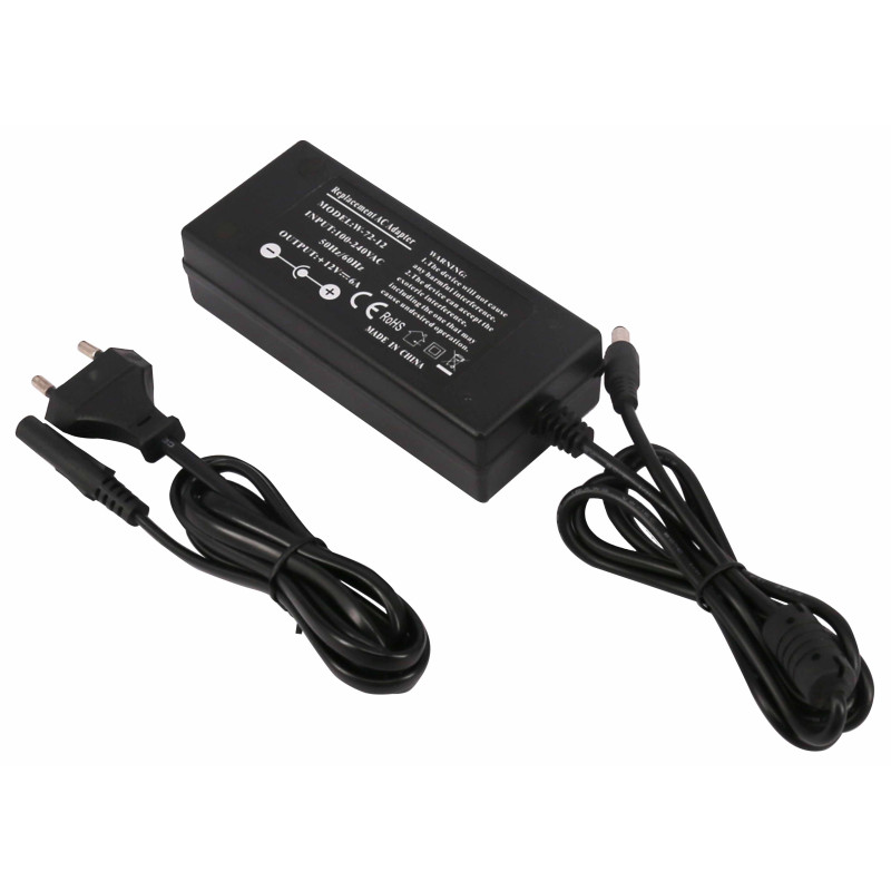 LED STRIP POWER SUPPLY 72W 12V/6A - PLASTIC 3 YEARS WARRANTY